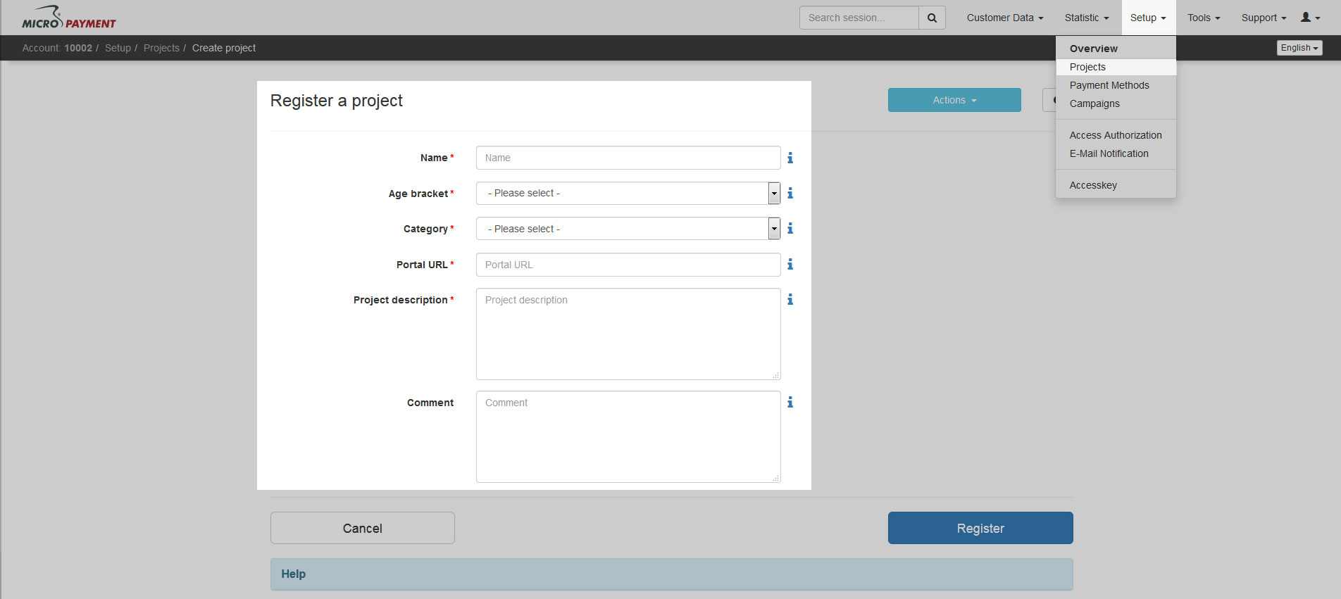 apply your first Micropayment project