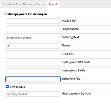 Konfiguration der Zahlungsarten im OXID Shop Backend