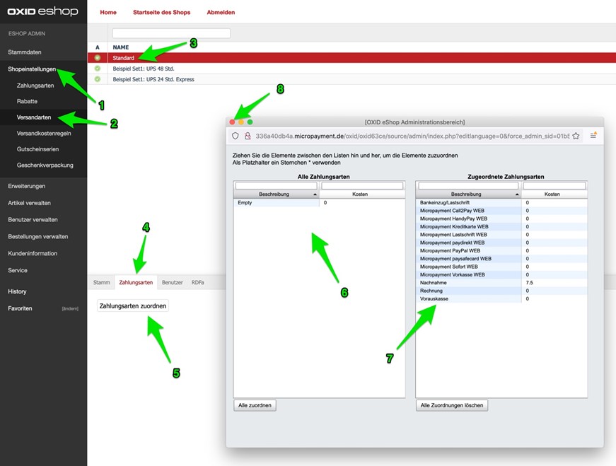 Assign shipping methods