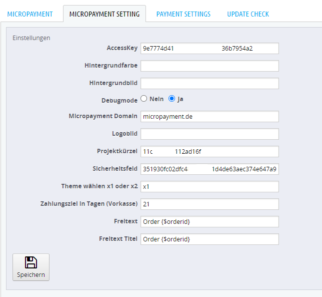 Micropayment presta Plugin Konfiguration Einstellungen