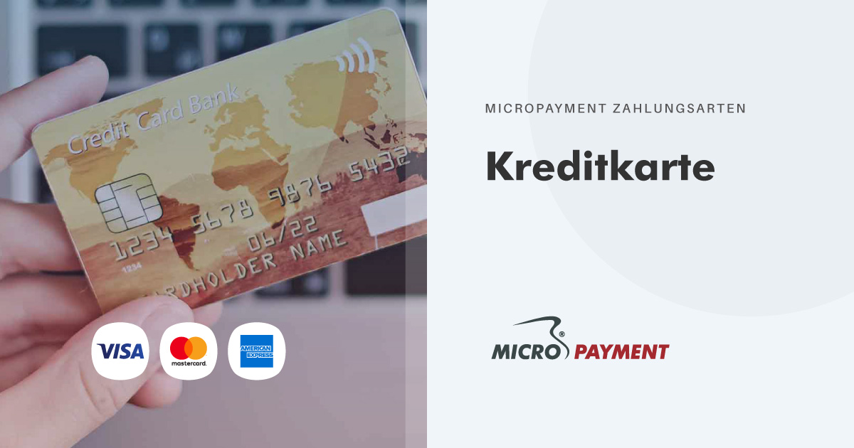 Kreditkarte im Onlineshop anbieten  Micropayment